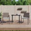 vidaXL Garden Dining Set Brown, Black, Cream White