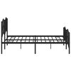 vidaXL Bed Frame Black Powder-Coated Steel Super King Bed Frame