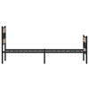 vidaXL Bed Frame Black, Sonoma Oak Iron, Engineered Wood 35 x 78 in