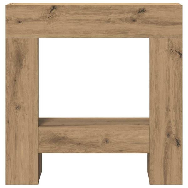 vidaXL Fireplace Surround Artisan Oak 31.9x7.1x32.3" Engineered Wood