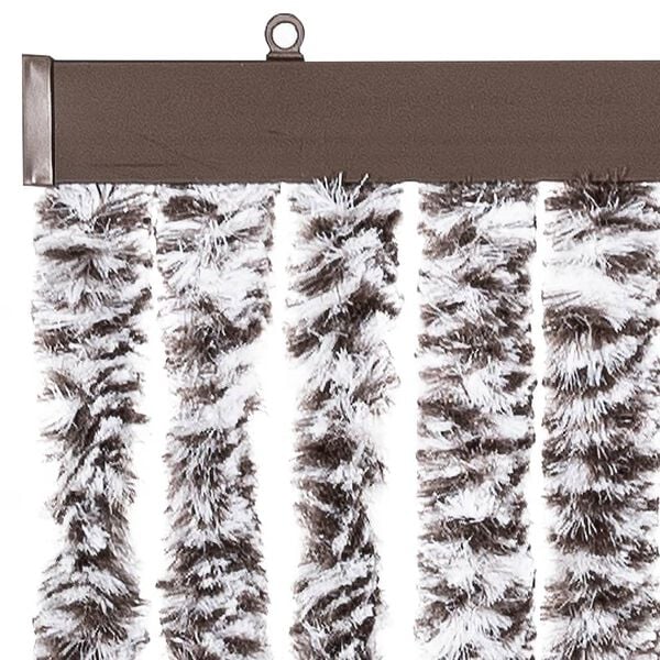 vidaXL Fly Curtain Brown and Beige 39.4x90.6" Chenille