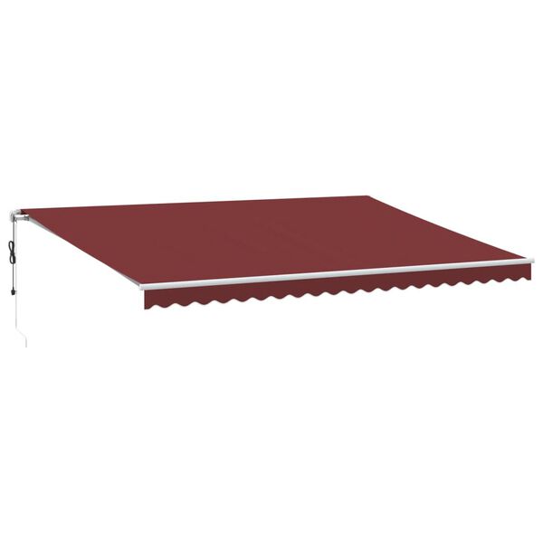 vidaXL Retractable Awning Burgundy
