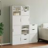 vidaXL Side Cabinet White Solid pine wood, engineered wood Standard