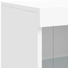 vidaXL Sideboard White Engineered wood, Glass 31.9 in x 14.6 in x 39.4 in