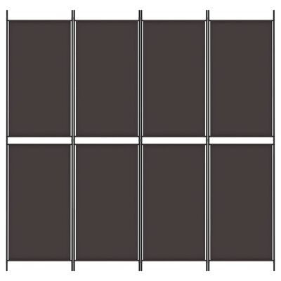 Five-panel room divider with dark panels arranged in a continuous grid.