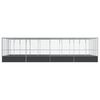 vidaXL Aviary Silver and Charcoal Galvanized Steel Large Aviary