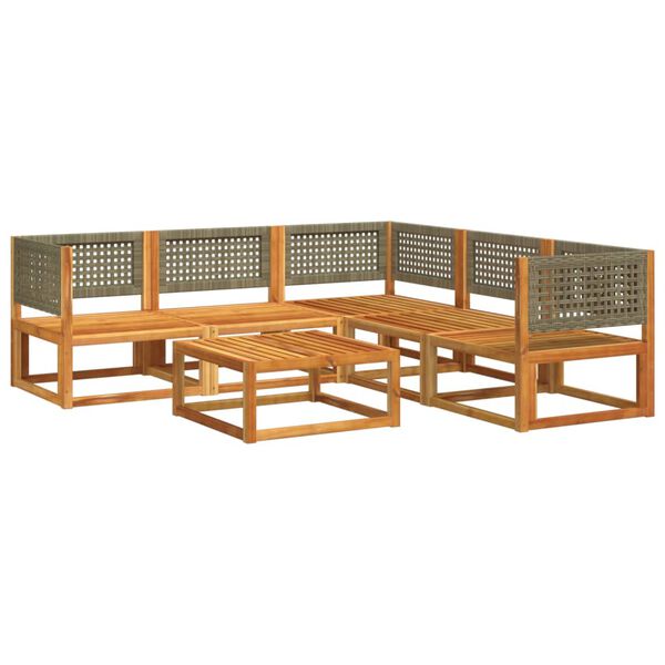 vidaXL Garden Sofa Set Gray