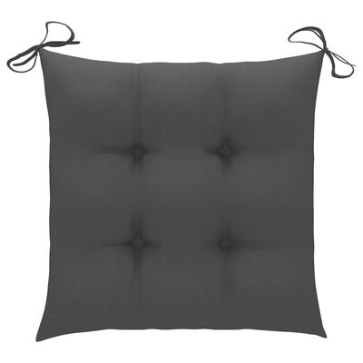 vidaXL Chair Cushions 6 pcs Anthracite 19.7"x19.7"x2.8" Fabric