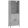 vidaXL Highboard Concrete grey Engineered wood, metal Tall Highboard