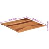 vidaXL Table Top Natural Solid Acacia wood 23.6 x 23.6 in Durable