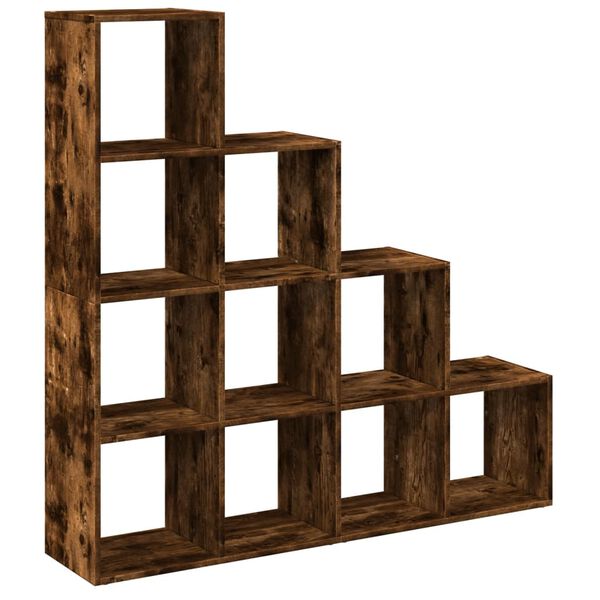 vidaXL Room Divider Bookcase Smoked oak Engineered wood