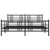 vidaXL Bed Frame Black Steel 78.7 x 78.7 in Bed Frame Rectangular
