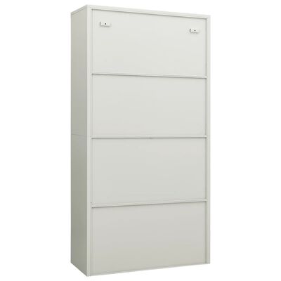 vidaXL Locker Cabinet Light Gray 35.4"x15.7"x70.9" Steel