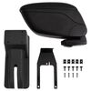 vidaXL Car Armrest Black 4.7"x11.4"x(12.6"-18.1") ABS