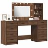 vidaXL Dressing Table 3 pcs Brown 40 x 41 x 135 cm Engineered wood
