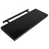 vidaXL Wall Mounted Shelf Set of 2 Black MDF 39.4x7.9x1.5 in