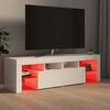 vidaXL TV Cabinet High gloss white Engineered wood 55.1 x 14.4 x 15.7 in