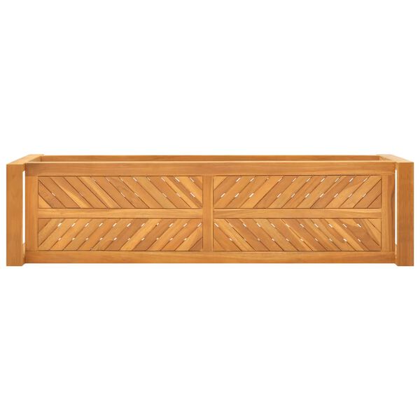 vidaXL Bench Natural Solid teak wood 47.2 in Bench Rectangular