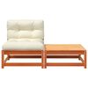 vidaXL Garden Sofa Wax brown Solid pine wood Medium Modular