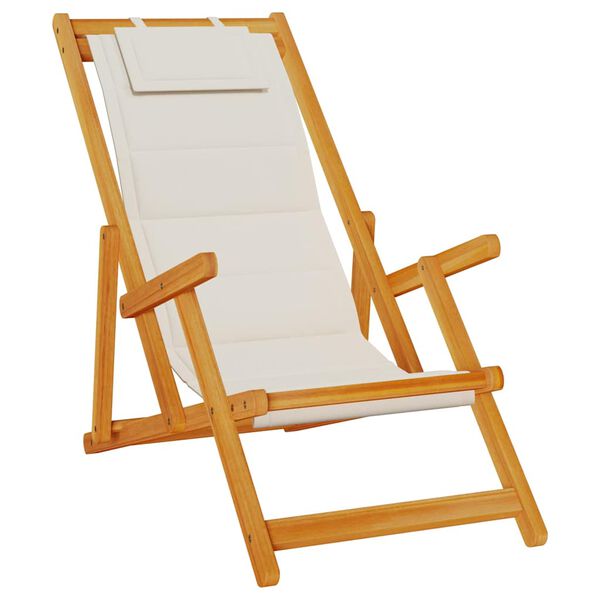 vidaXL Beach Chair 2 pcs Brown 61.5 x 123 x 82cm Solid Acacia wood
