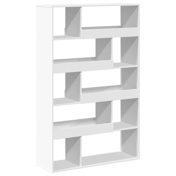 vidaXL Room Divider White Engineered wood Large Bookshelves