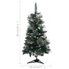 vidaXL Artificial Christmas Tree Green with flocked white snow PVC, plastic