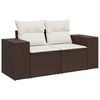vidaXL Garden Sofa Set Brown PE rattan Large Modular Garden Sofa Set