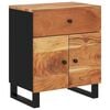 vidaXL Bedside Cabinet Natural wood and black