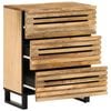 vidaXL Sideboard Rough Mango Wood Brown Solid Mango Wood, Steel Standard