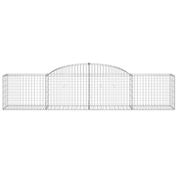 vidaXL Gabion Basket Set of 7 Silver Galvanized Iron Large Durable