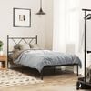 vidaXL Bed Frame Black Powder-Coated Steel 35.4x78.7 in Bed Frame