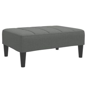 vidaXL Footstool Dark grey 100% polyester, plywood, plastic, foam Medium