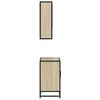 vidaXL Bathroom Furniture Set Sonoma Oak Engineered wood, Metal Medium