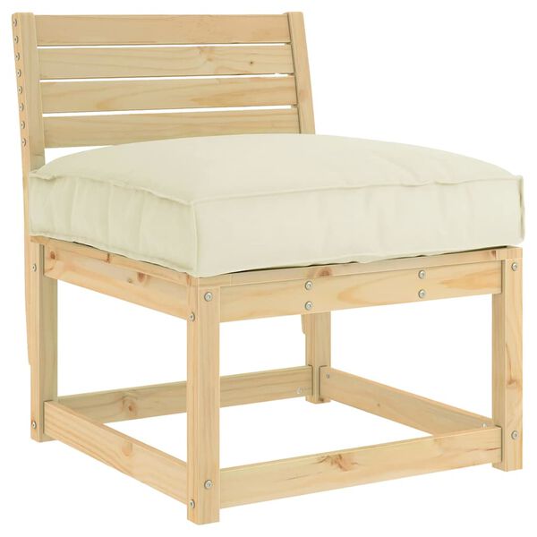 vidaXL Pallet Cushion for suitable for Seat Cream 31.5" x 31.5" x 4.7