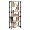 vidaXL Bookcase Sonoma Oak Engineered wood, Metal 6-Tier Tall