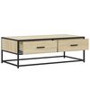 vidaXL Coffee Table Sonoma oak Engineered wood, metal