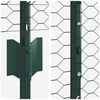 vidaXL Fence and Post Green 3.94 x 32.81 ft Steel