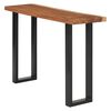 vidaXL Console Table Natural wood Solid suar wood, powder-coated steel