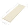 vidaXL Patio Bench with Cream Cushion 68.9" Solid Teak Wood
