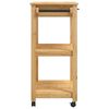 vidaXL Kitchen Trolley MONZA 33.1"x15.7"x34.8" Solid Wood Pine