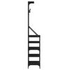 vidaXL Clothes Rack Black Engineered wood, metal Medium Clothes Rack