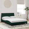 vidaXL Bed Frame Dark Green Velvet 55.1 x 74.8 in, Double Bed Frame
