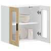 vidaXL Kitchen Wall Cabinet Sonoma oak Engineered wood and glass Medium