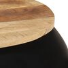 vidaXL Coffee Table Black, Natural Wood Solid mango wood, iron 26.8 in
