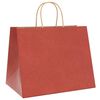 vidaXL Paper Bags 250 pcs with Handles Red 12.6x8.7x9.4"