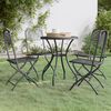 vidaXL Garden Dining Set Anthracite Expanded metal mesh with e-coating