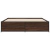 vidaXL Bed Frame Brown oak Engineered wood Super King Durable