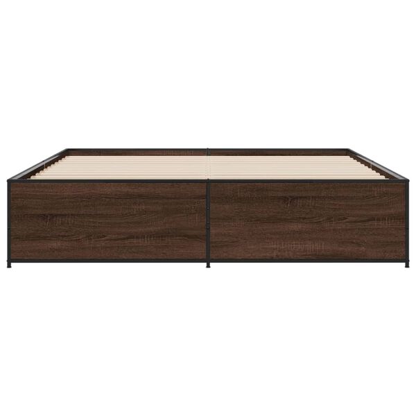 vidaXL Bed Frame Brown oak Engineered wood Super King Durable