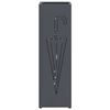 vidaXL Umbrella Stand Anthracite 15.5 x 15.5 x 49 cm Metal