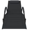 vidaXL Sun Lounger Set of 2 Black Powder-coated steel, Textilene, Foam